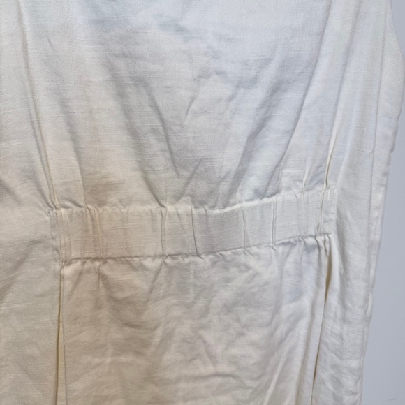 THEORY Linen Blend‎ Sleeveless Shift Dress White Size 6 - Picture 8 of 8